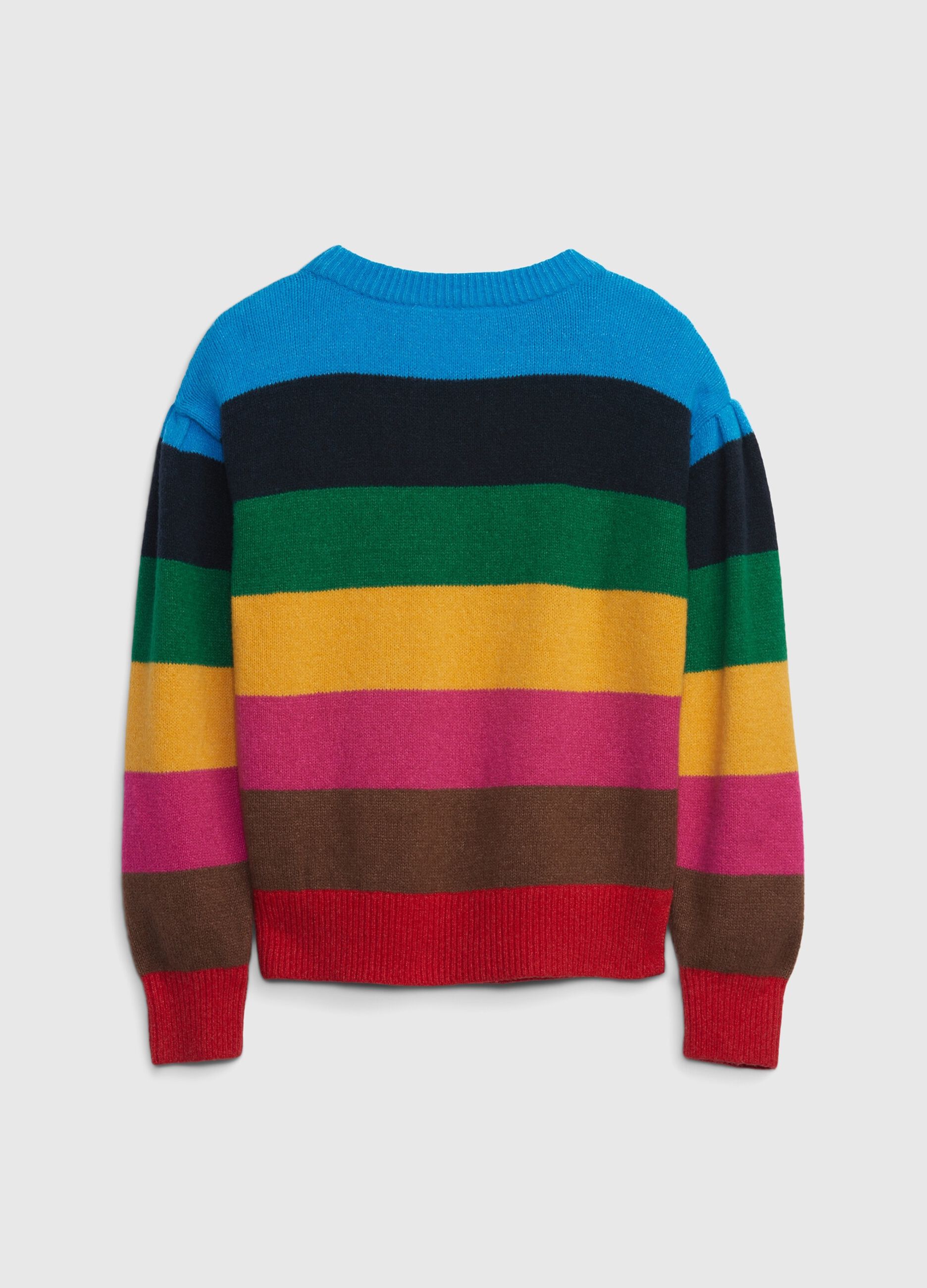 Pullover con maniche a sbuffo Happy Stripe_1