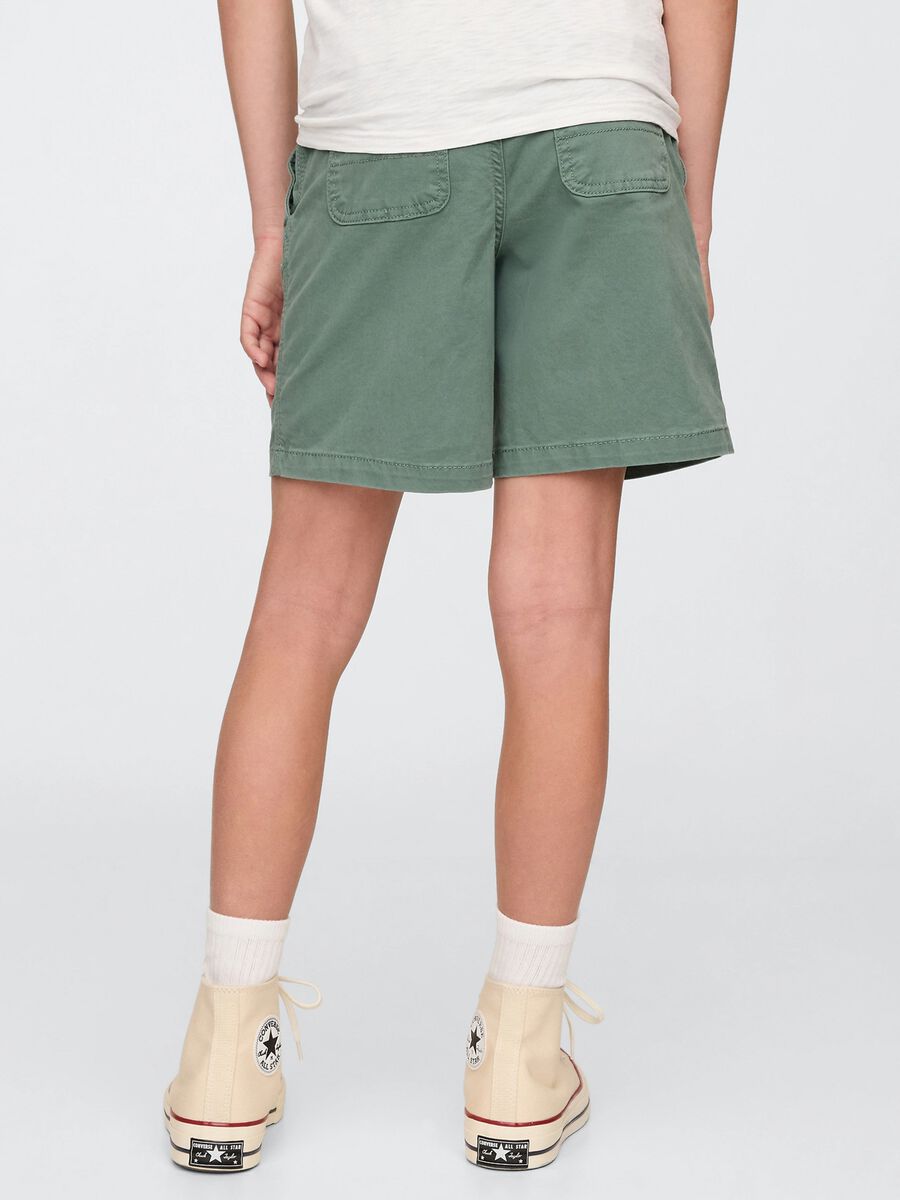 Shorts verdi in cotone elasticizzato Bambino_2