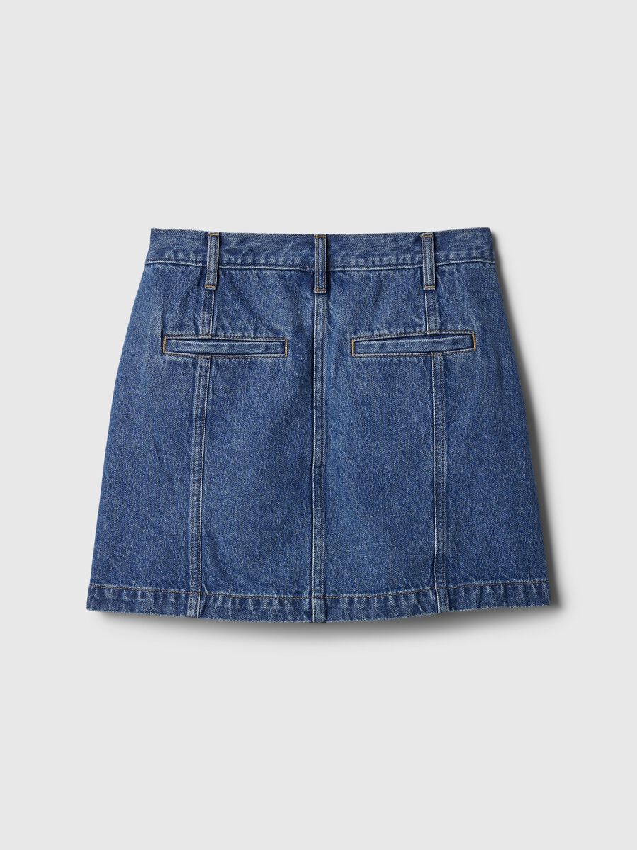 Gonna corta cargo in denim Donna_4