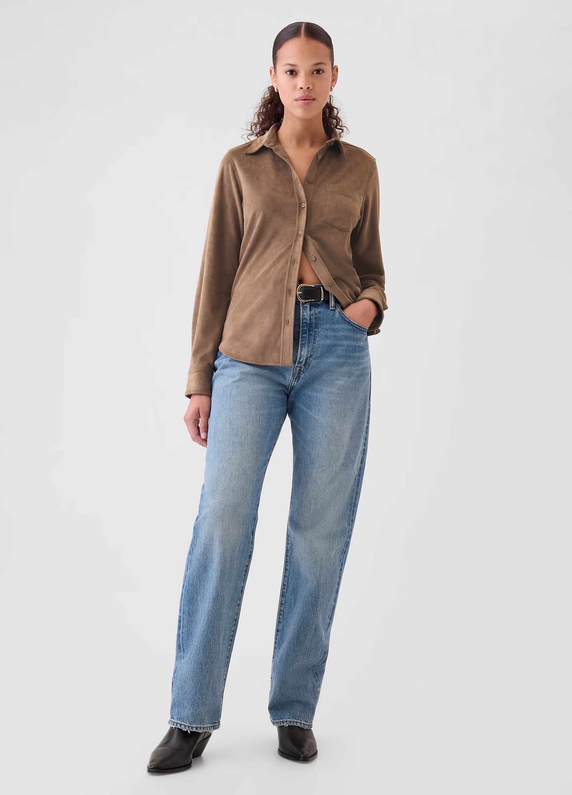 Suede shirt with pocket_1