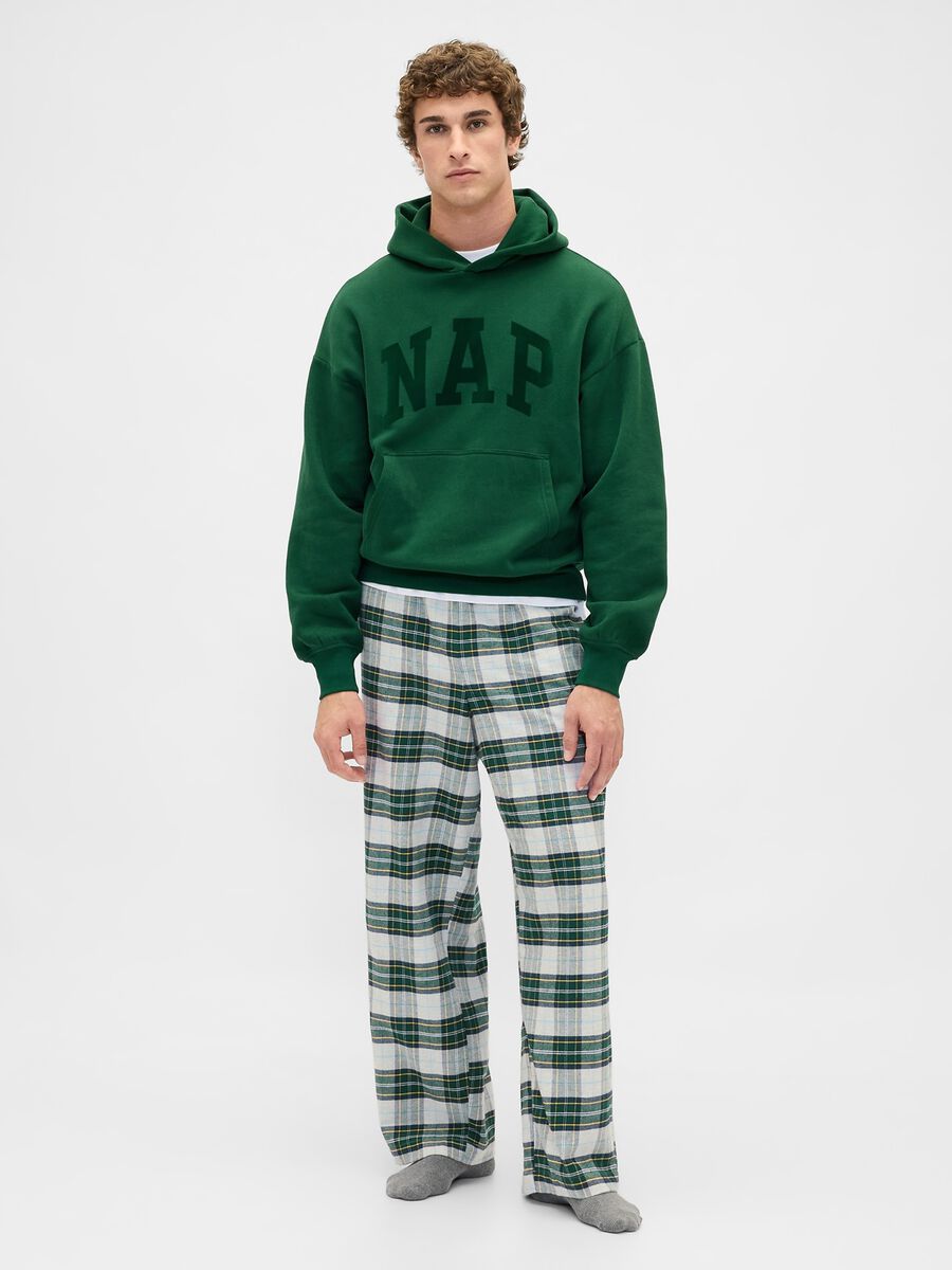 Pigiama verde a quadri in cotone Donna_3