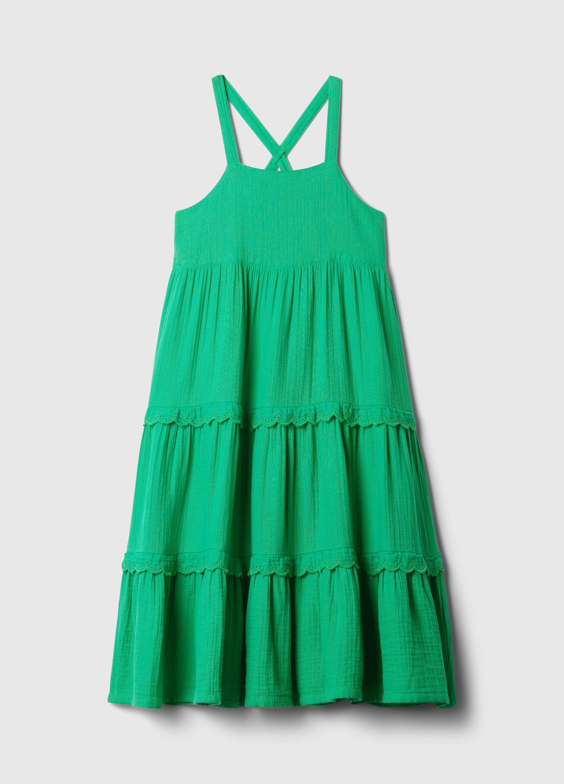 Abito midi con spalline incrociate_2