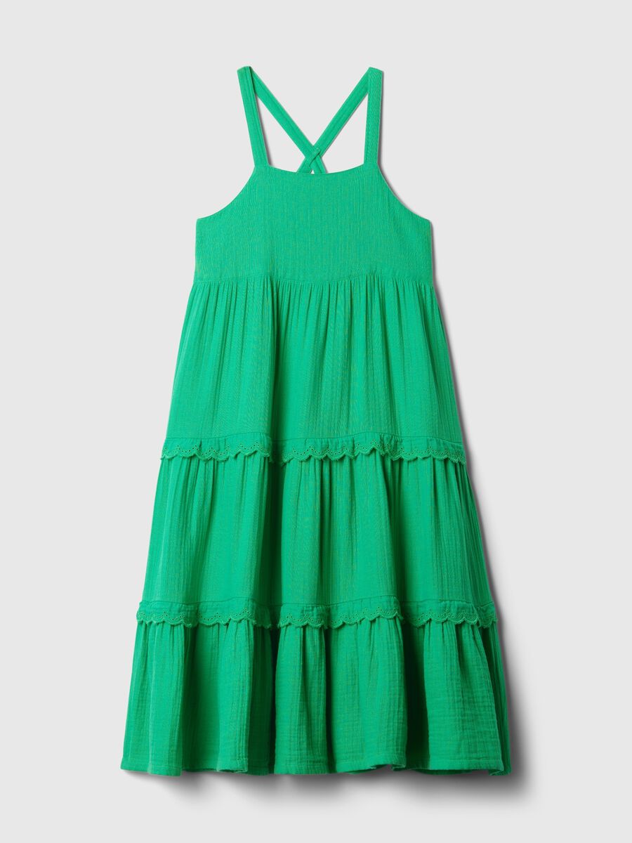 Abito midi con spalline incrociate Bambina_2