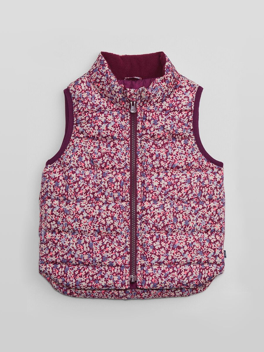 Gilet trapuntato full-zip con stampa Bimba_0