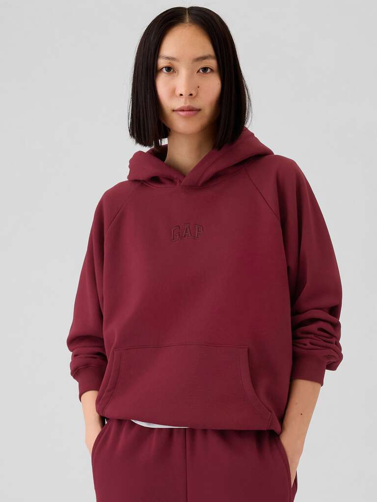 Felpa con cappuccio maniche raglan