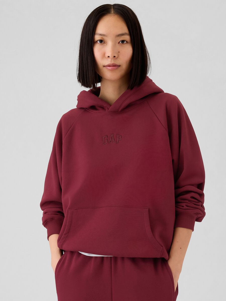 Felpa con cappuccio maniche raglan Donna_0