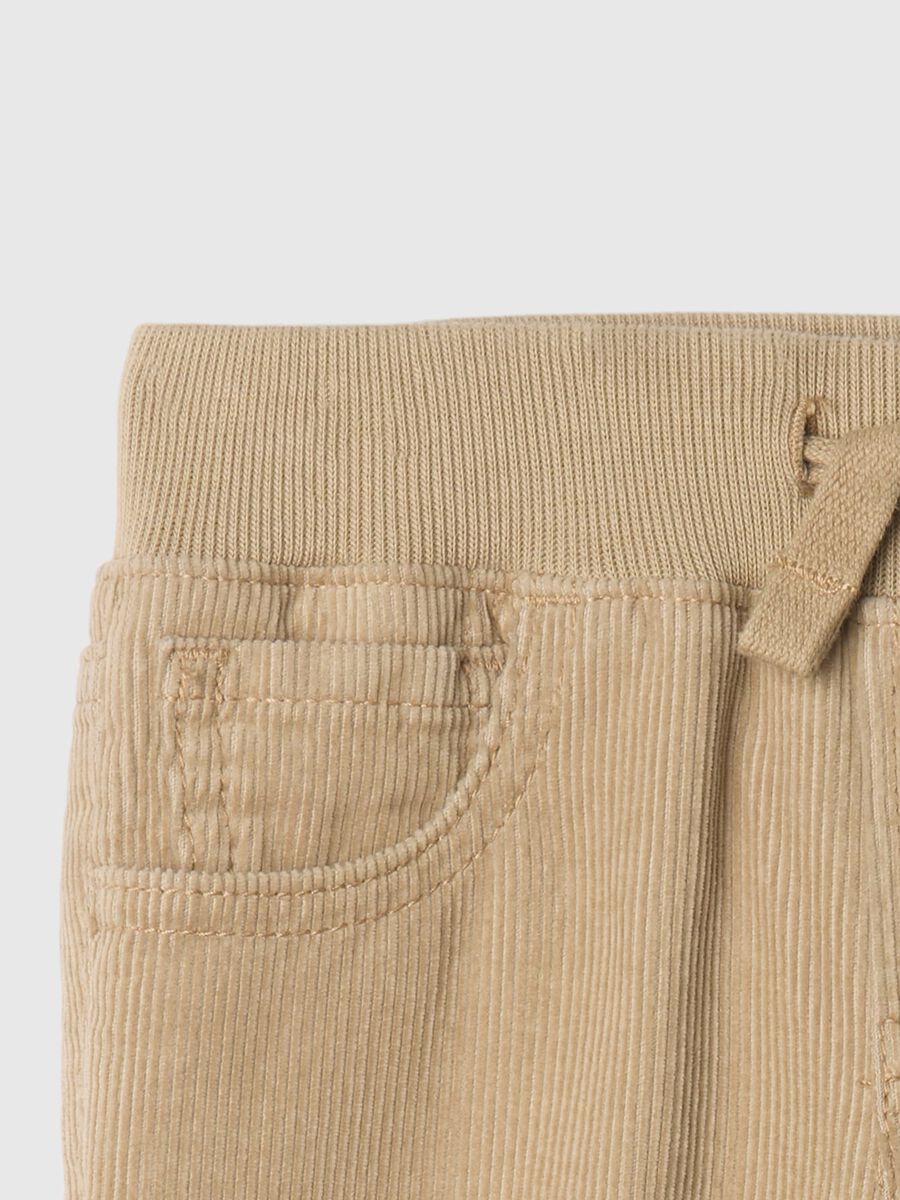Velvet trousers with drawstring Baby Boy_2