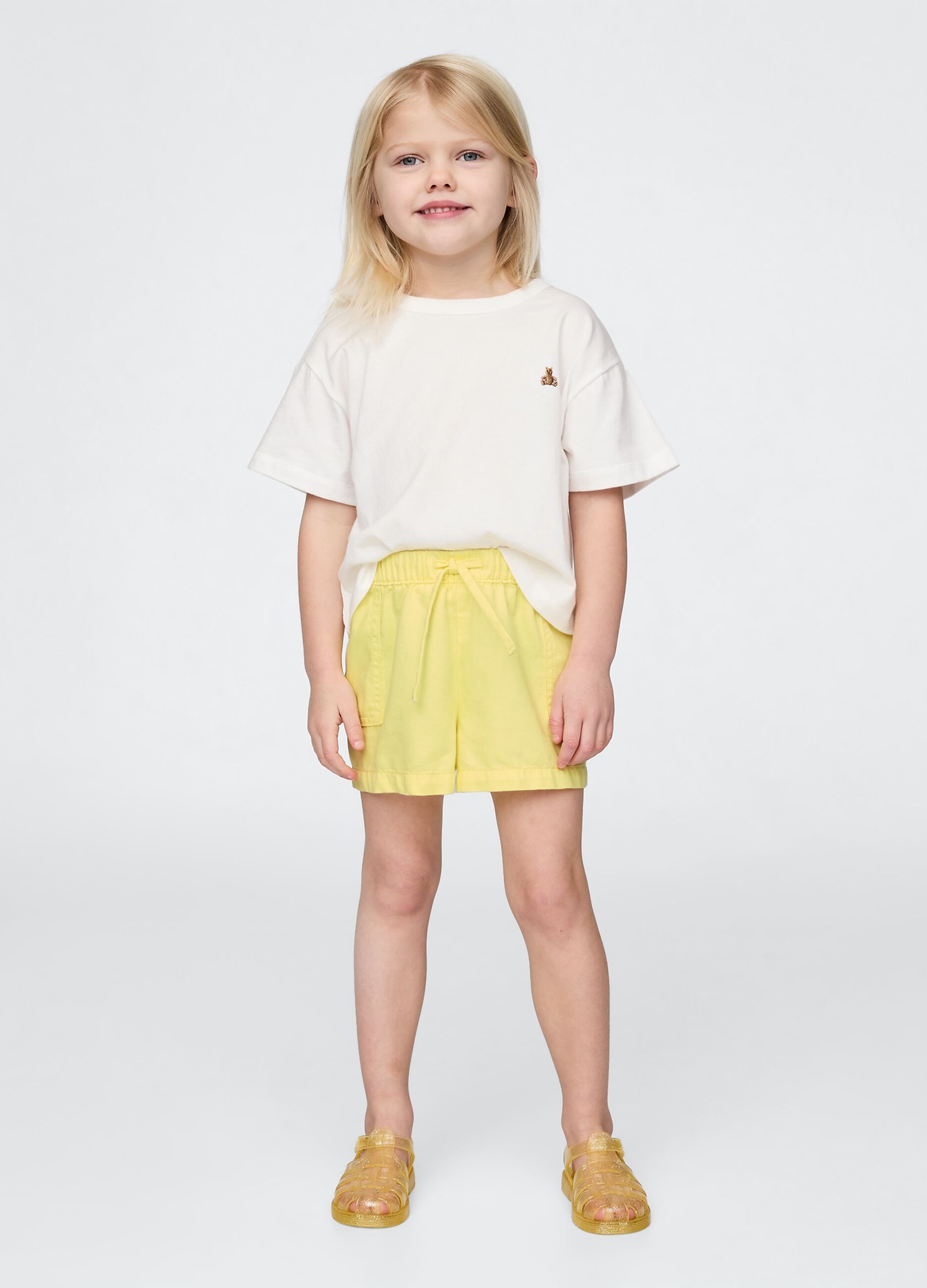 Shorts gialli con coulisse