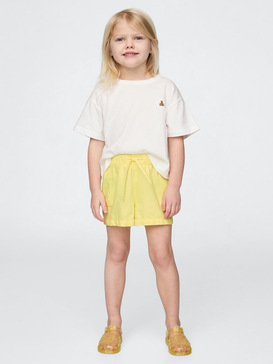 Shorts gialli con coulisse Bimba_0