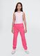 Girls' Pink Cotton Blend Regular Fit Jogger Trousers_0