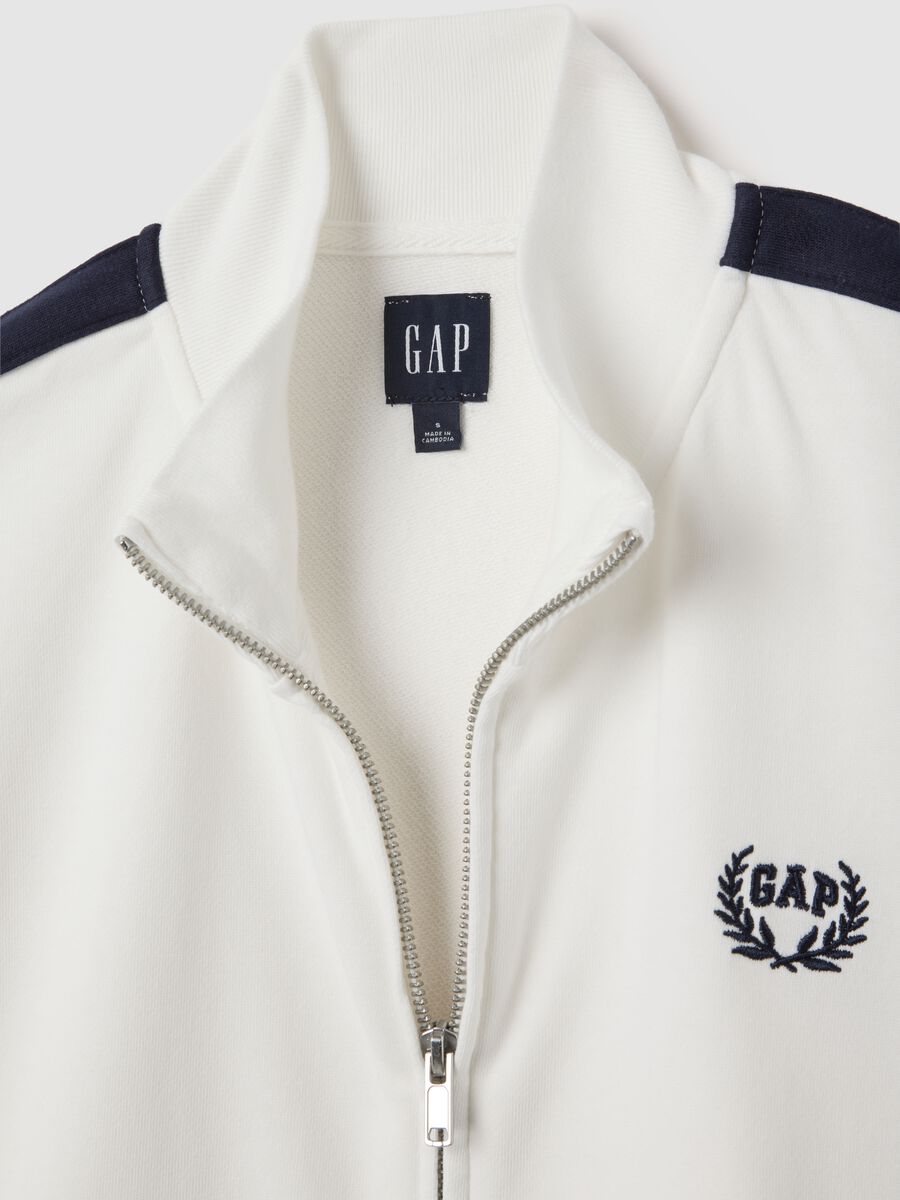 Giacca sportiva bianca con dettagli blu Donna_1