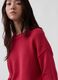 Maglione girocollo in puro cotone rosso regular fit_3