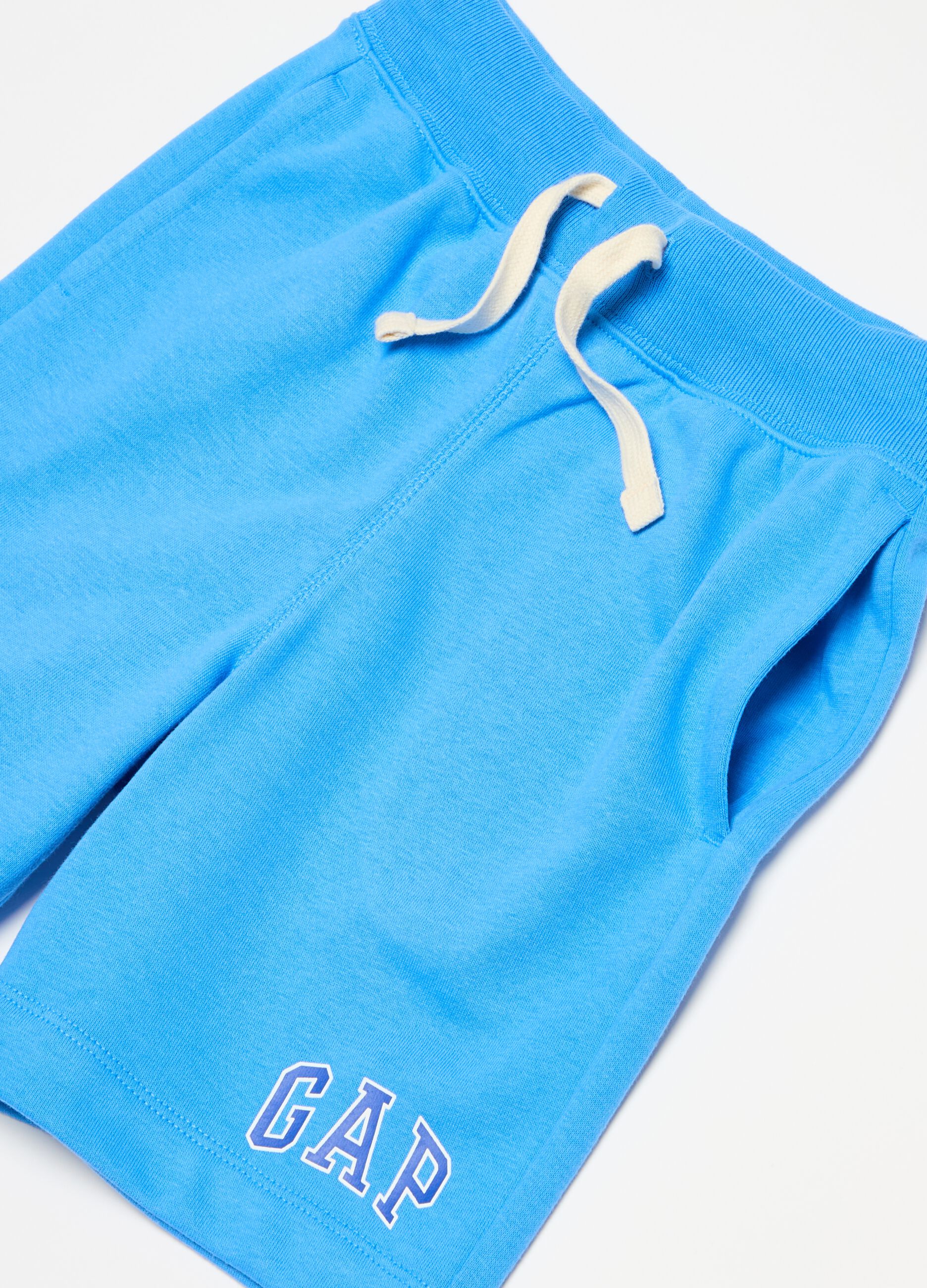 Bermuda joggers in French terry with logo print_2
