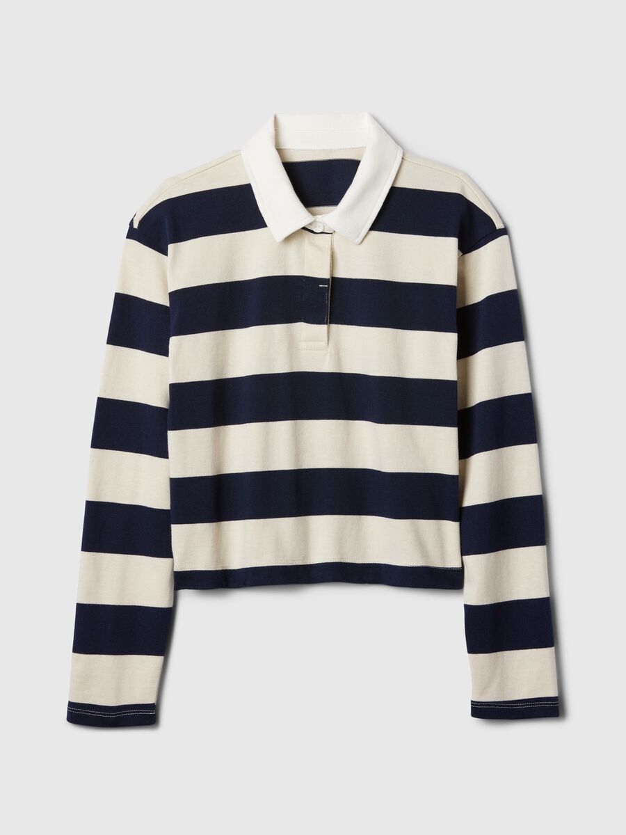 Polo a righe con maniche lunghe Bambina_2