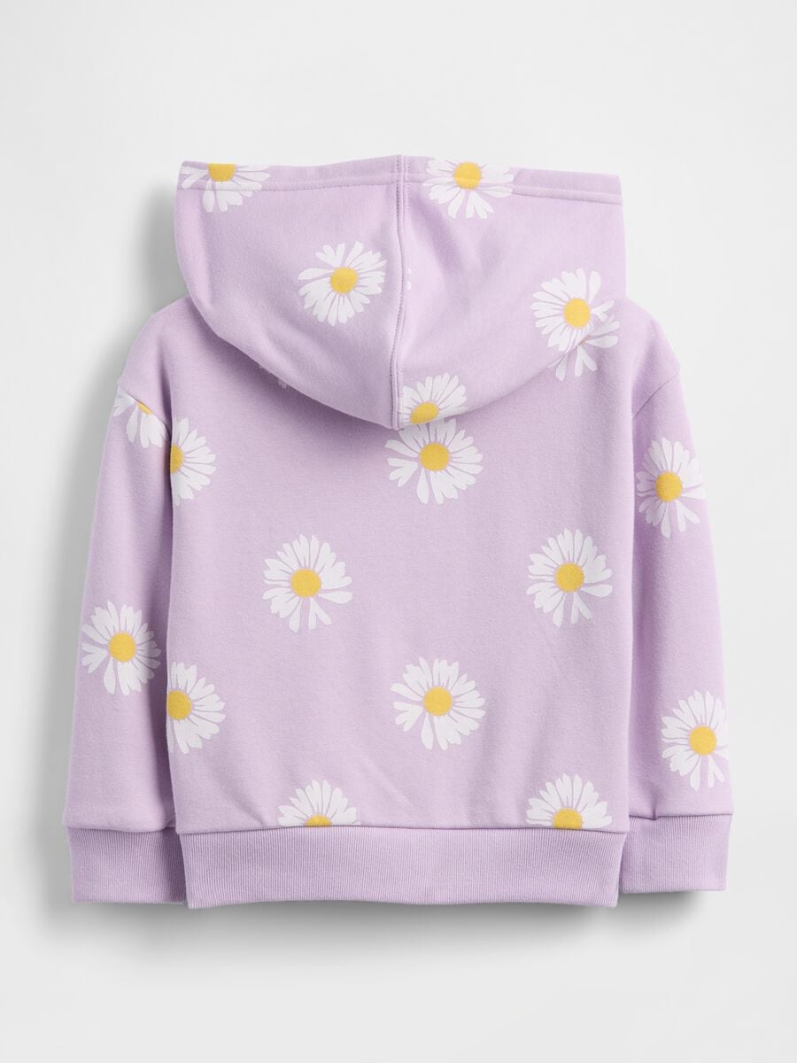 Felpa con logo GAP, cappuccio e zip in misto cotone Bimba_1