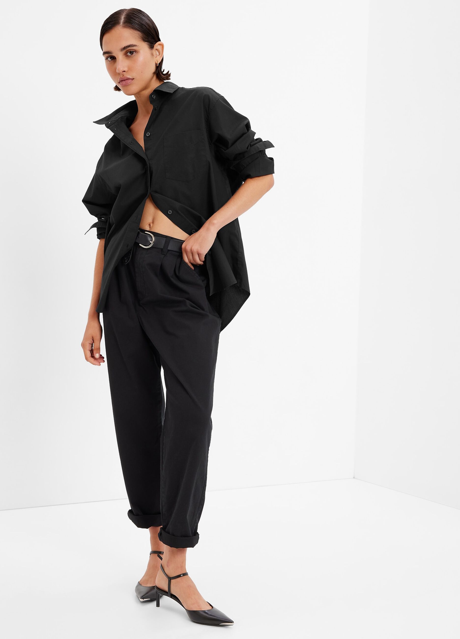 Cotton oversized shirt