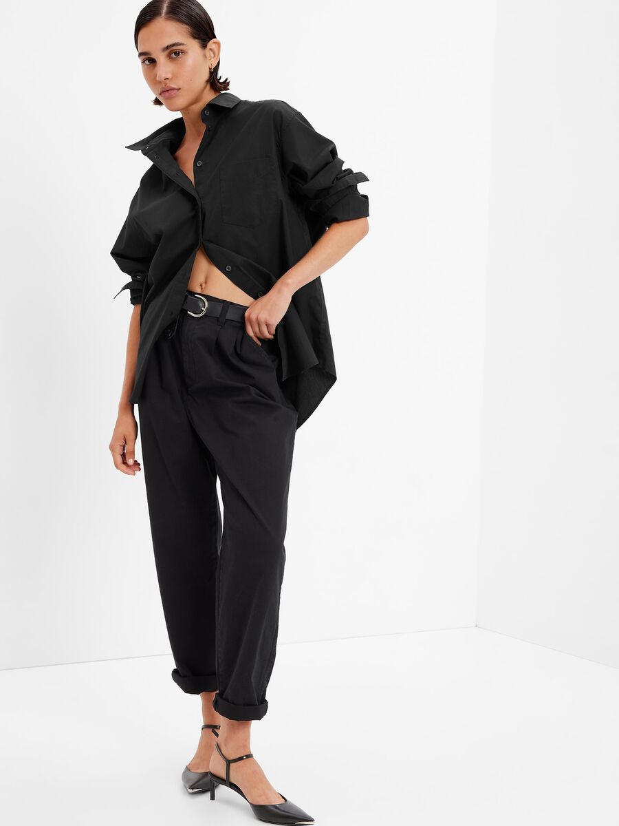 Camicia oversize in cotone Donna_0