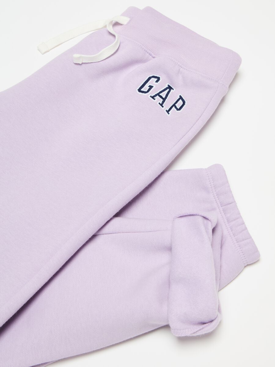 Joggers in felpa ricamo logo Bambina_2