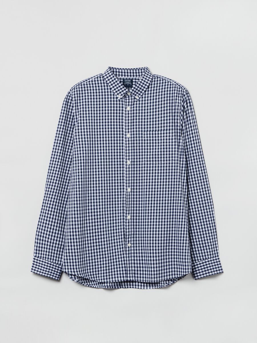 Camicia in tessuto Coolmax® fantasia vichy Uomo_1