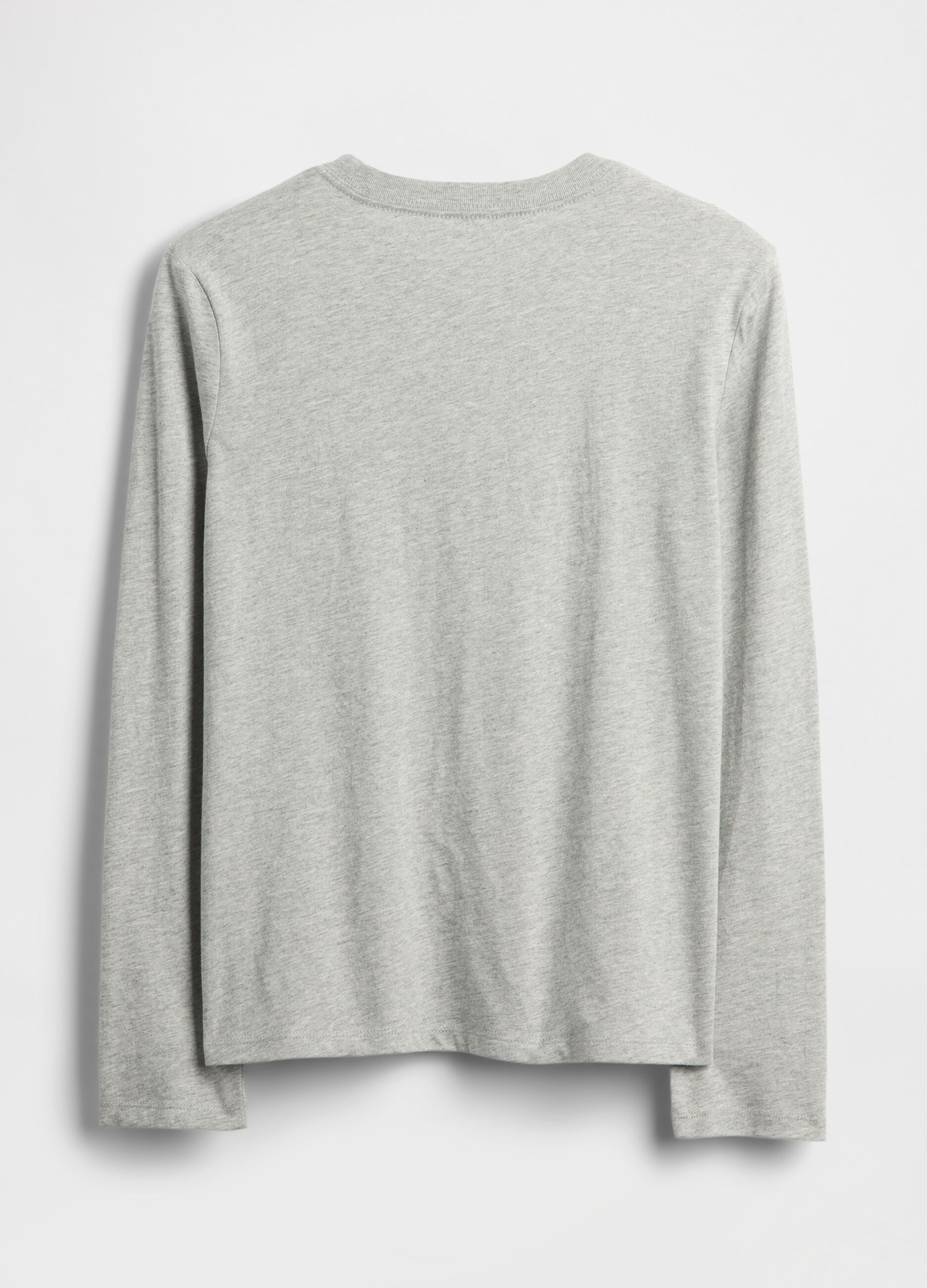 T-shirt grigia a maniche lunghe in cotone per bambino_1