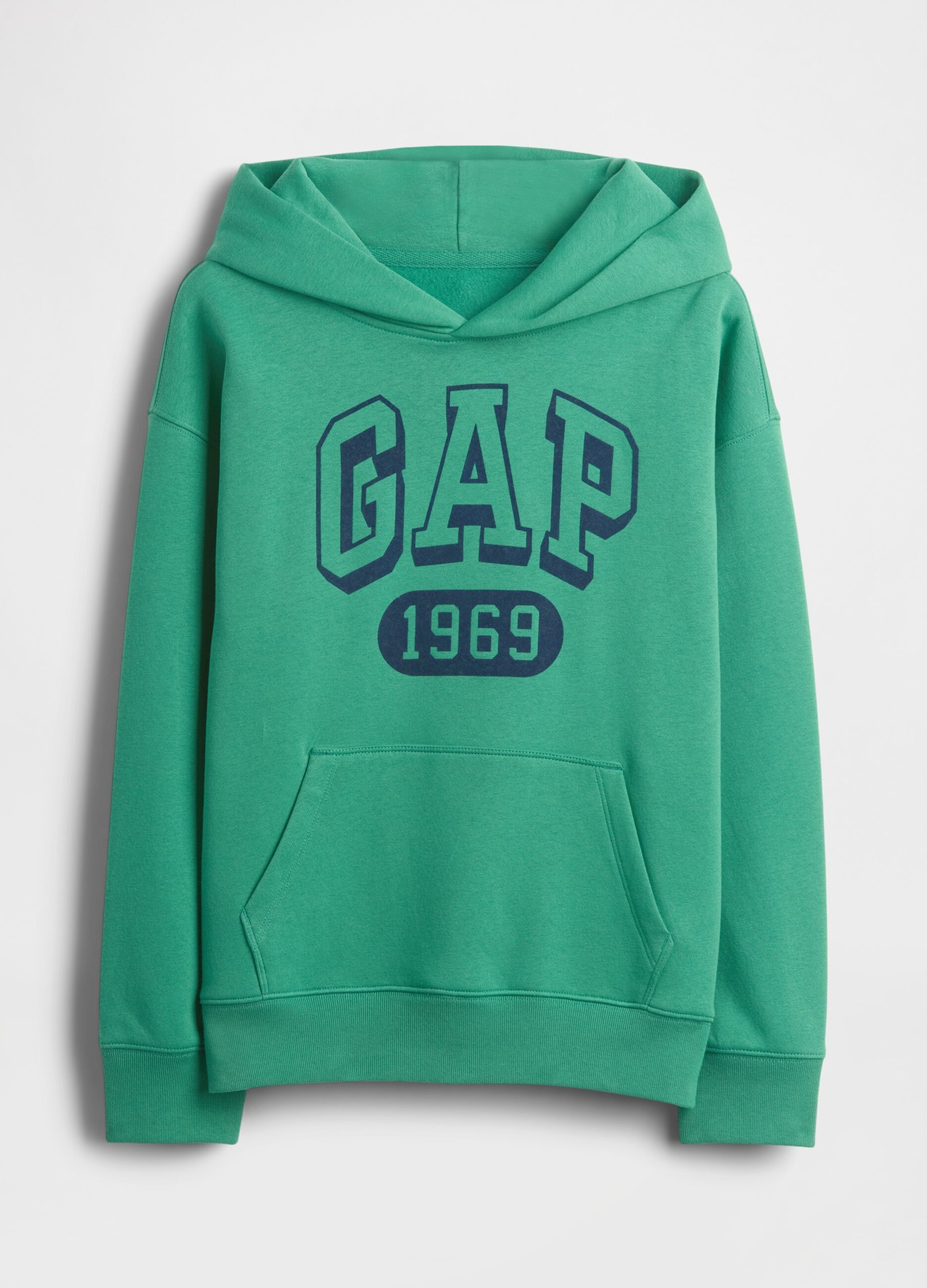 Felpa verde con cappuccio per bambino_3