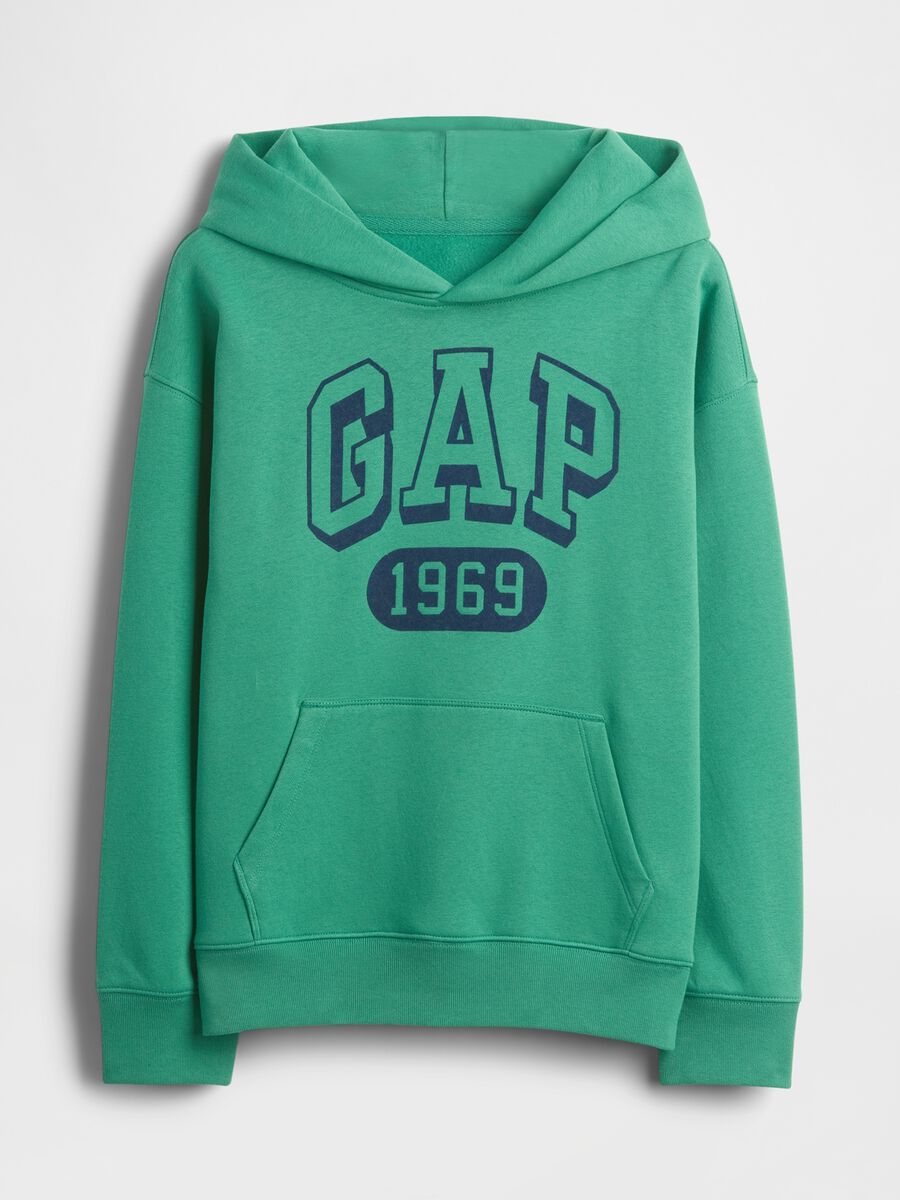 Felpa verde con cappuccio per bambino Bambino_3
