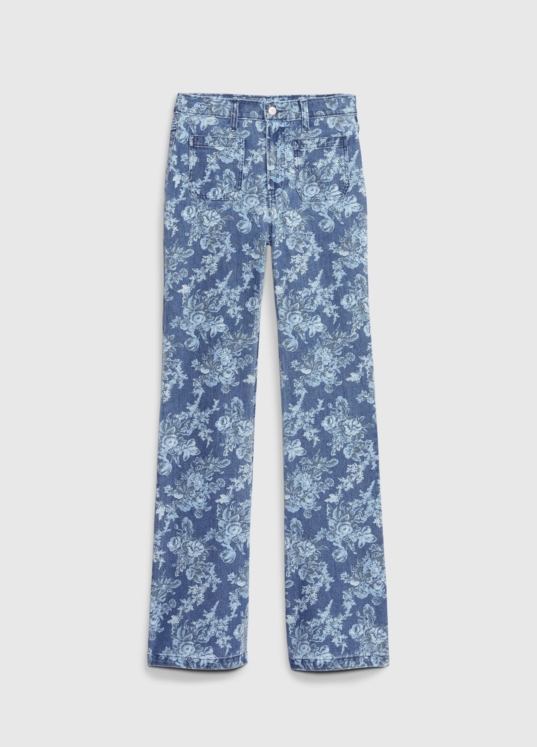 LoveShackFancy flare-fit jeans with print_5