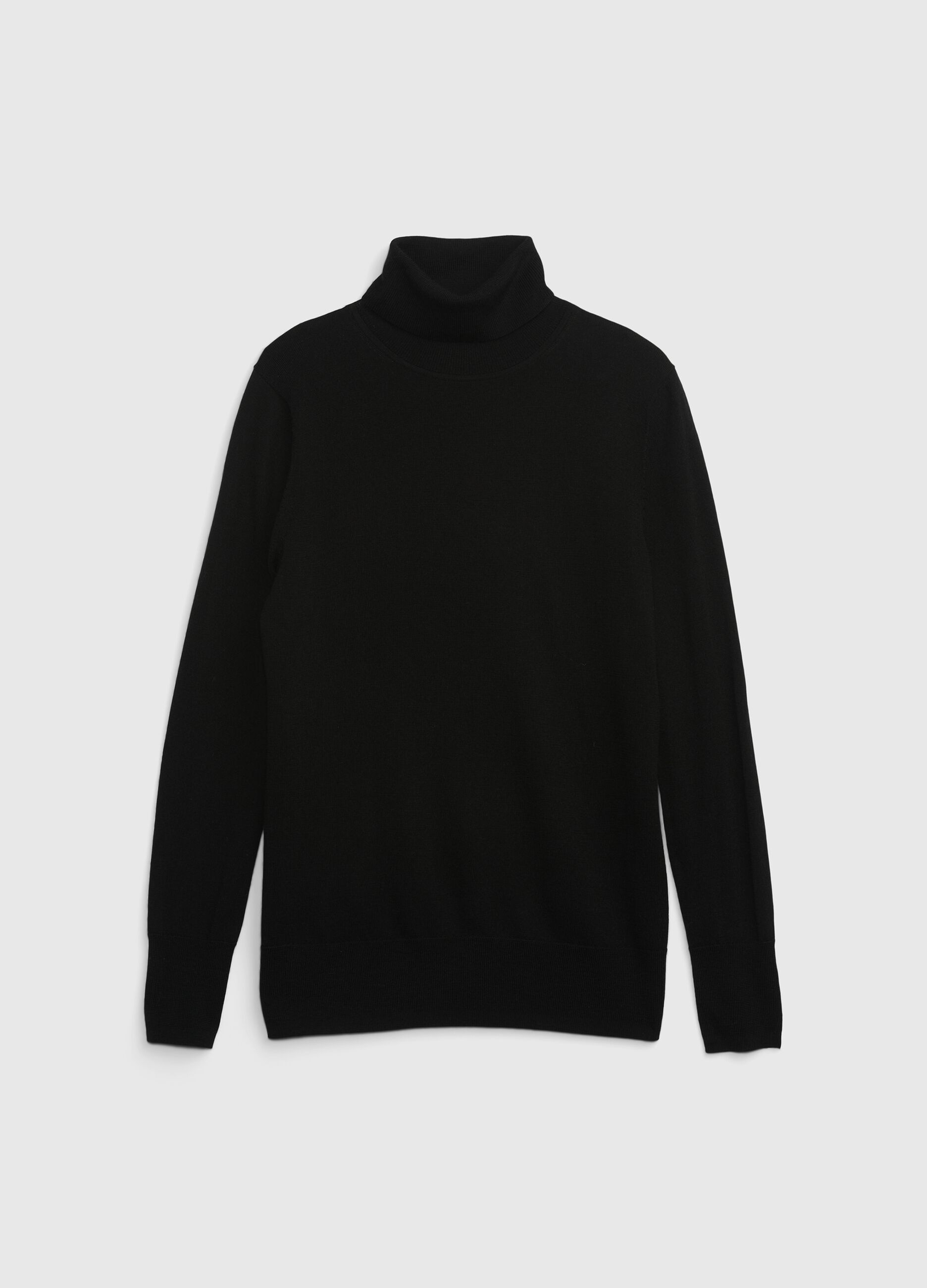 Merino wool pullover with high neck_5