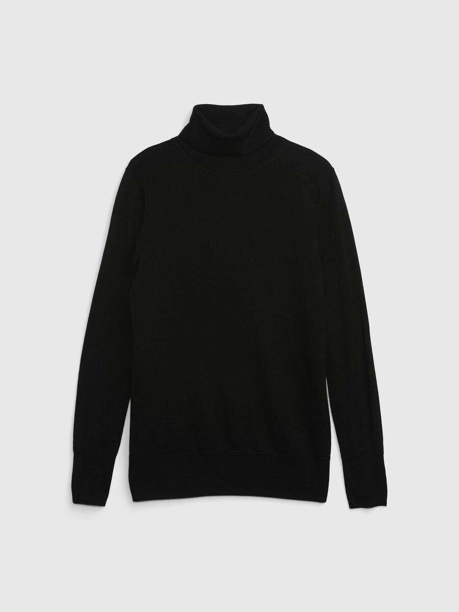 Merino wool pullover with high neck Woman_5