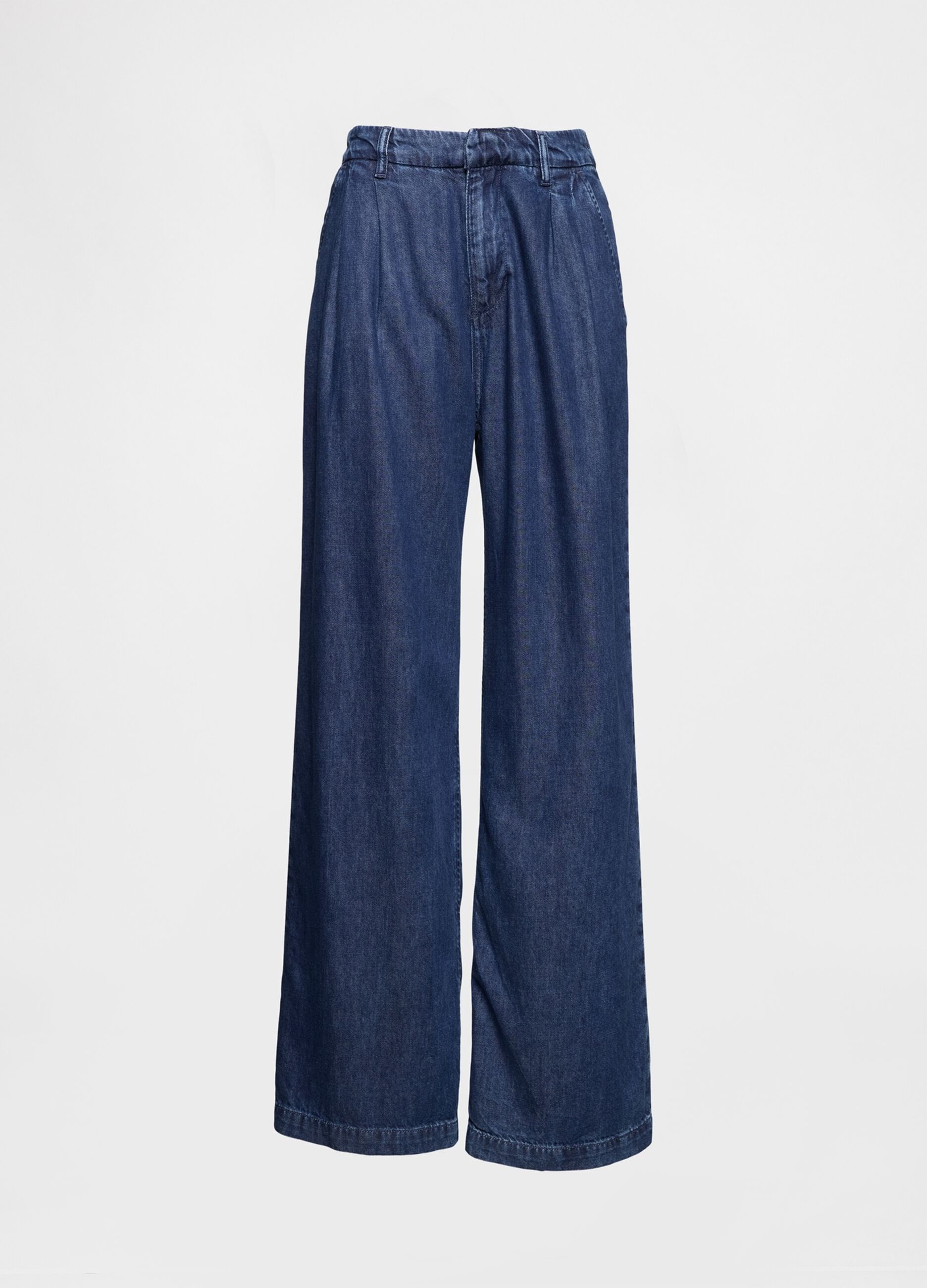 Pantaloni a palazzo in denim_6