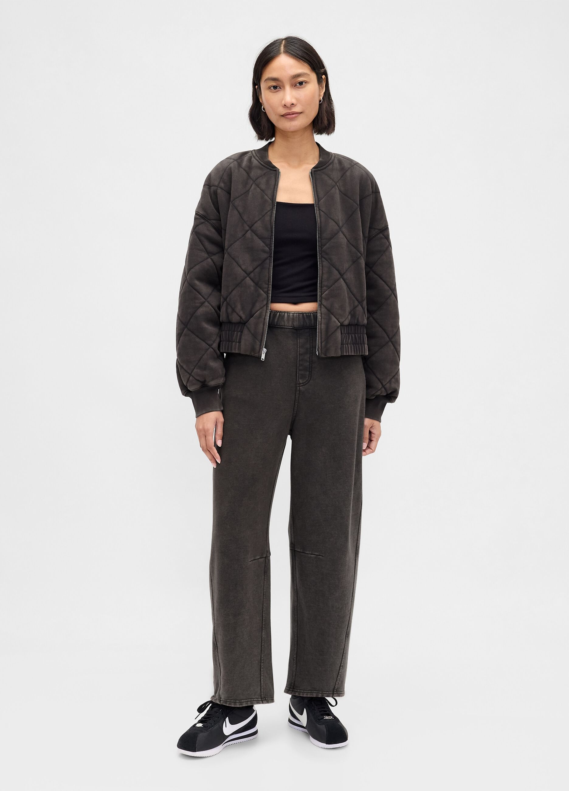 Grey Wide Leg Trousers