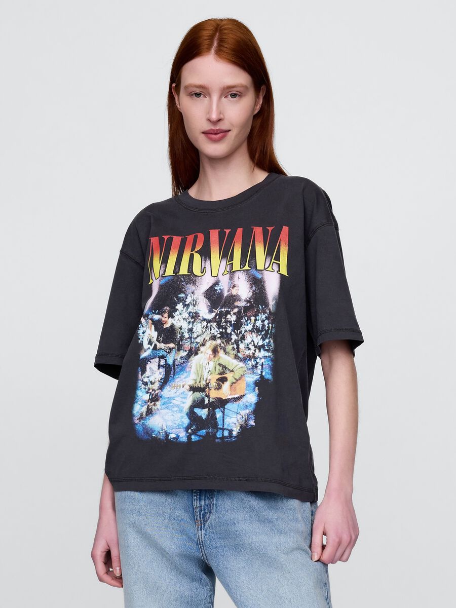 T-shirt in cotone con stampa Man_0