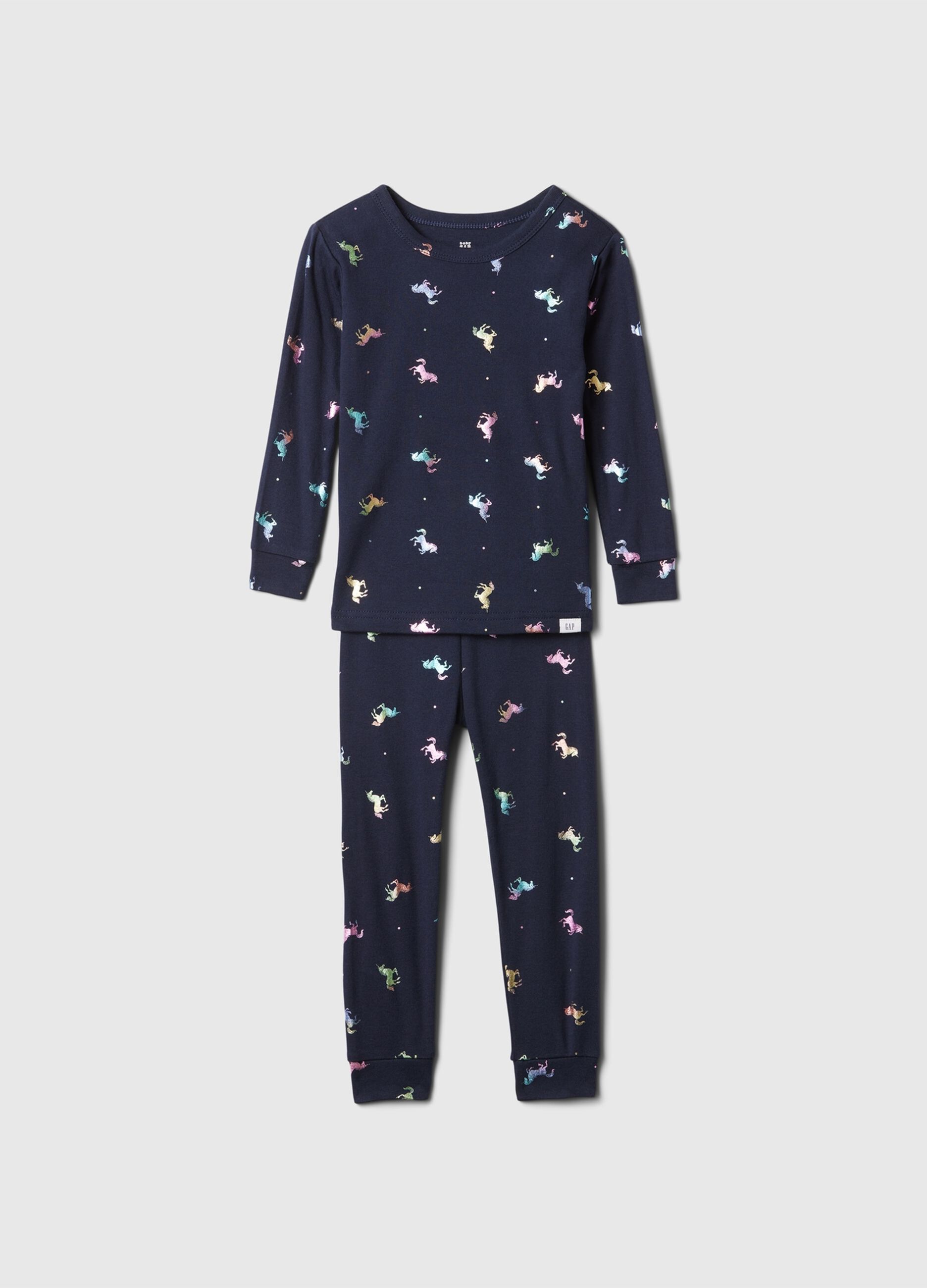 Pigiama lungo con stampa all-over
