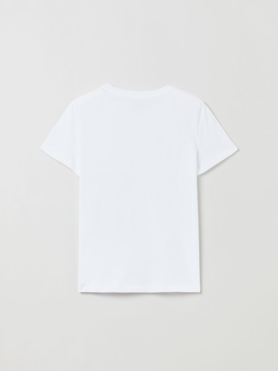 T-shirt girocollo in cotone Donna_2