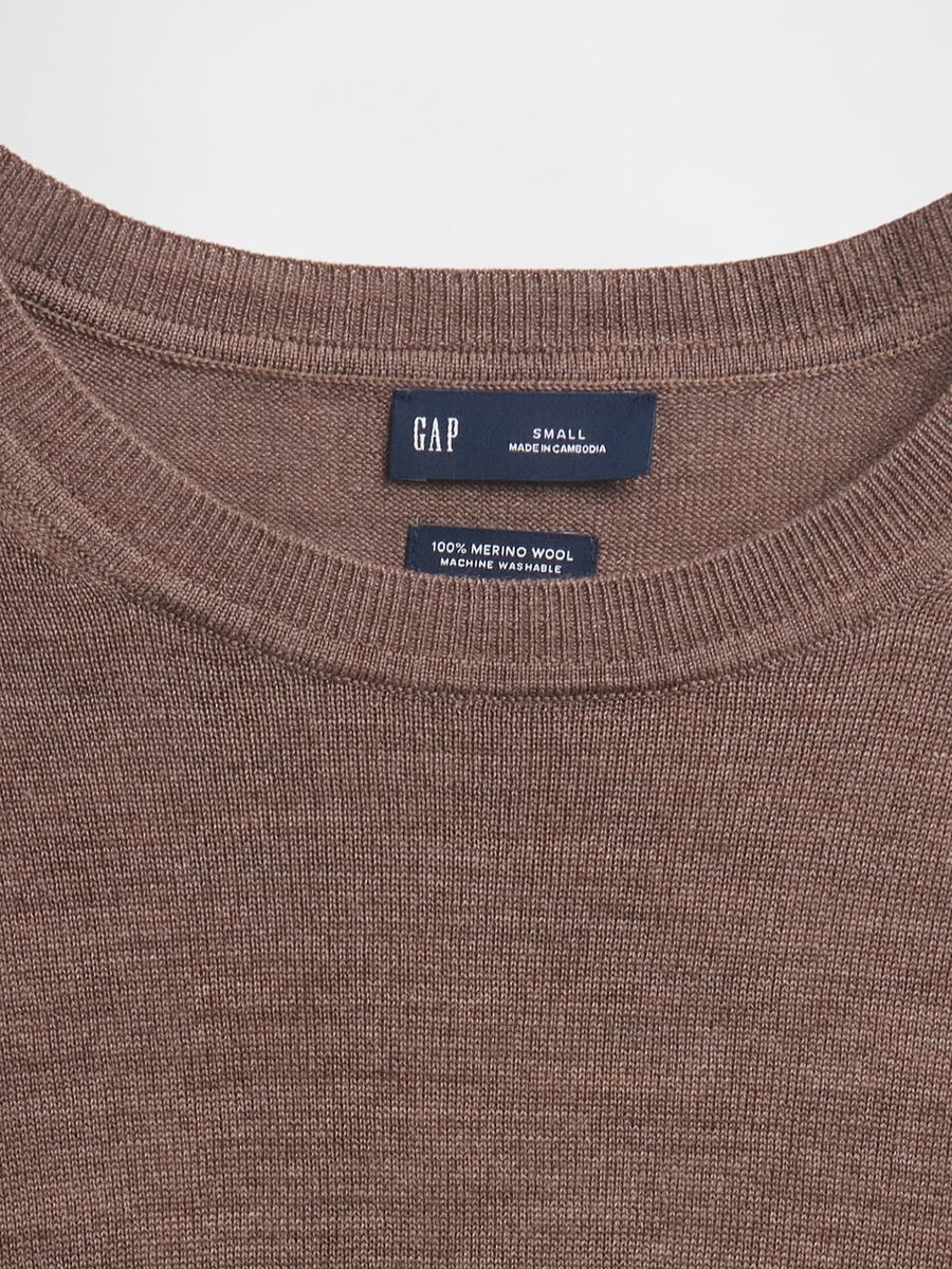 Maglione marrone in lana Donna_4