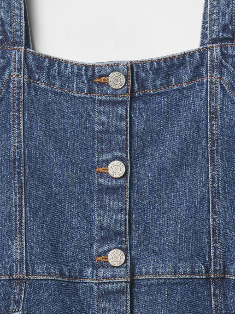 Abito denim con bottoni Bambina_2