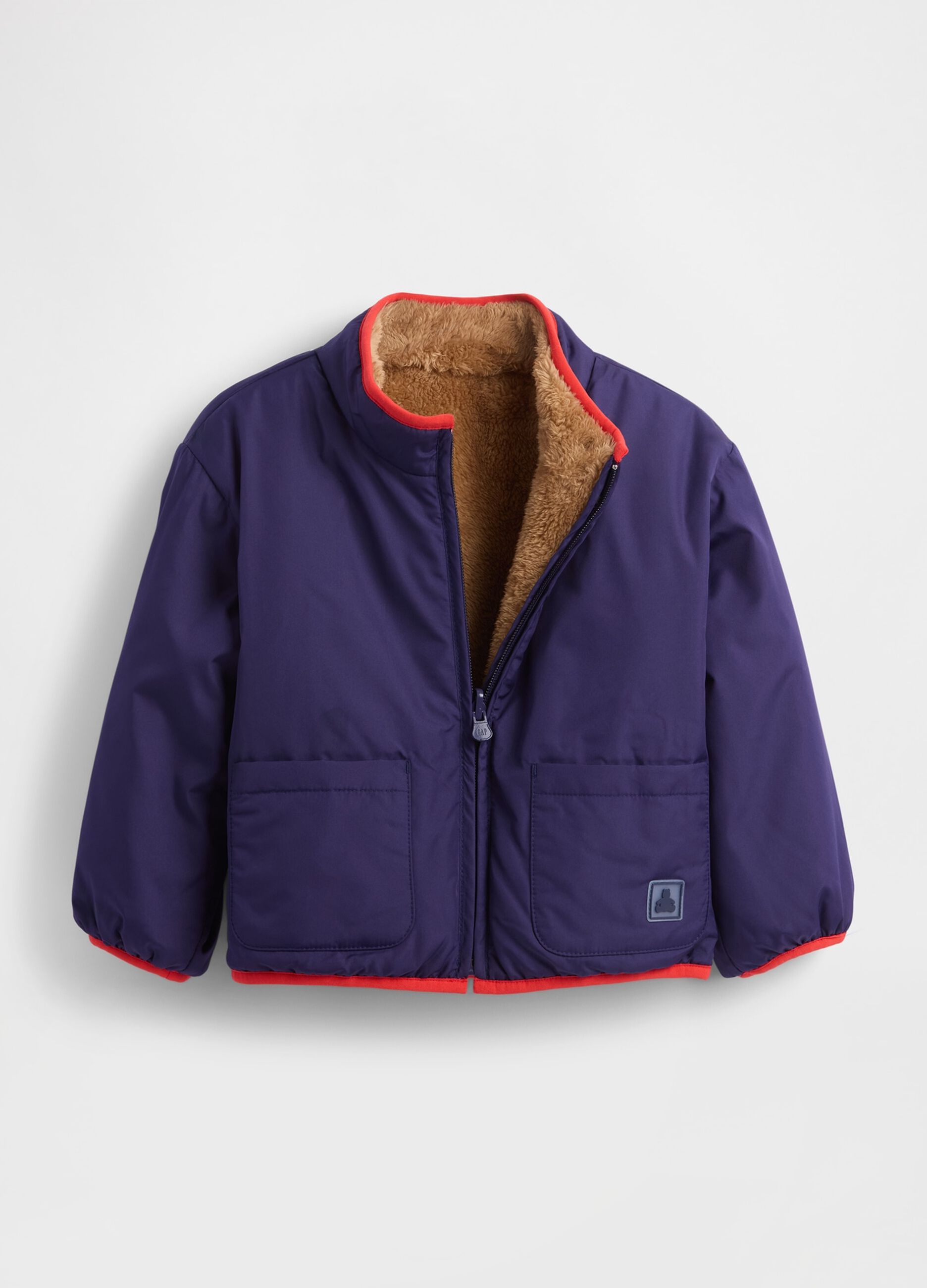 Reversible brown jacket for children_1
