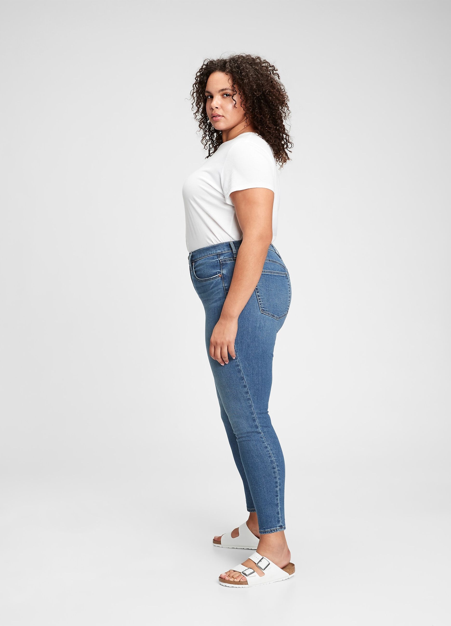 High-waisted skinny-fit jeans with fading_2