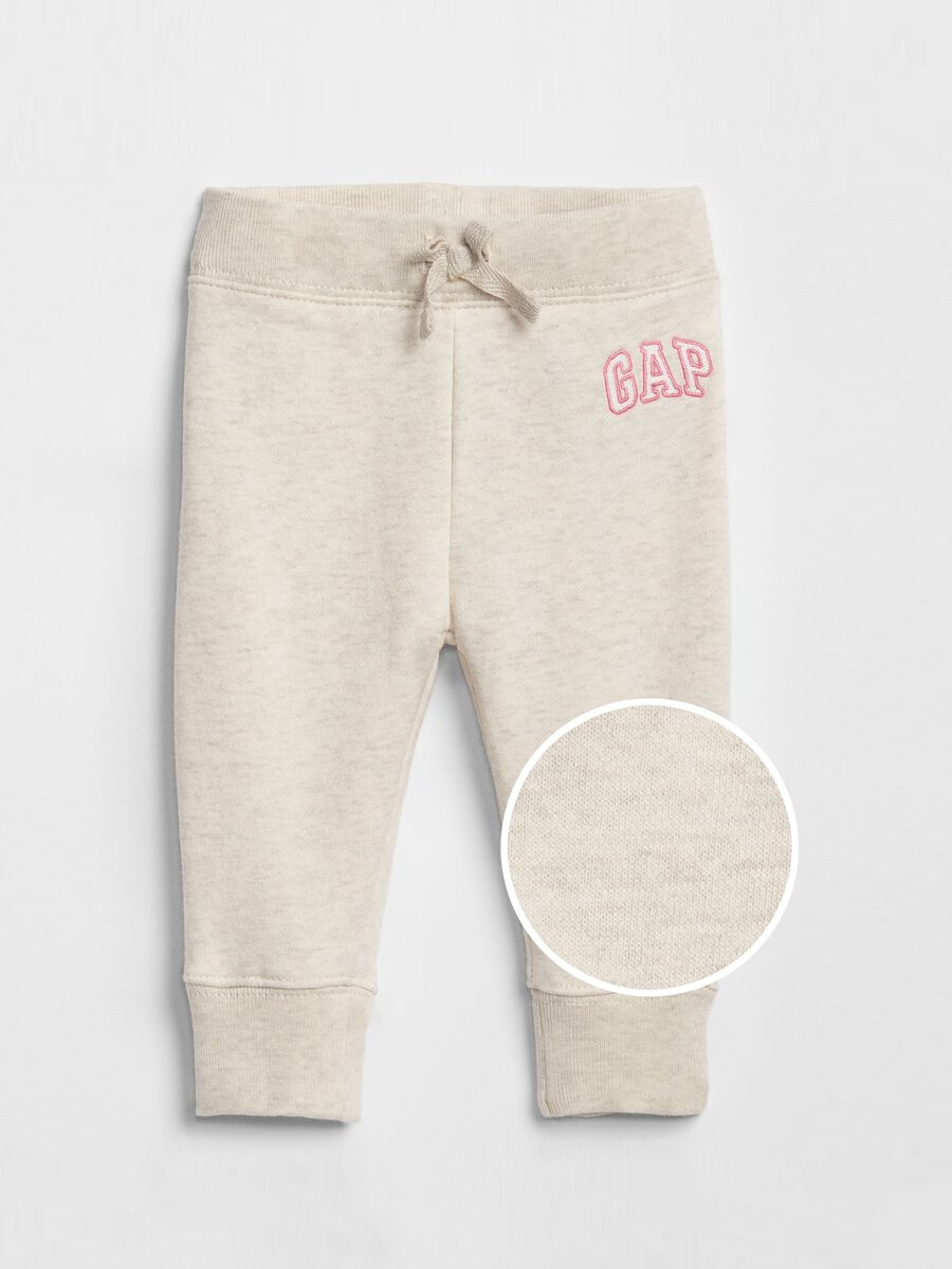 Joggers with hood and logo patch Toddler Girl_0