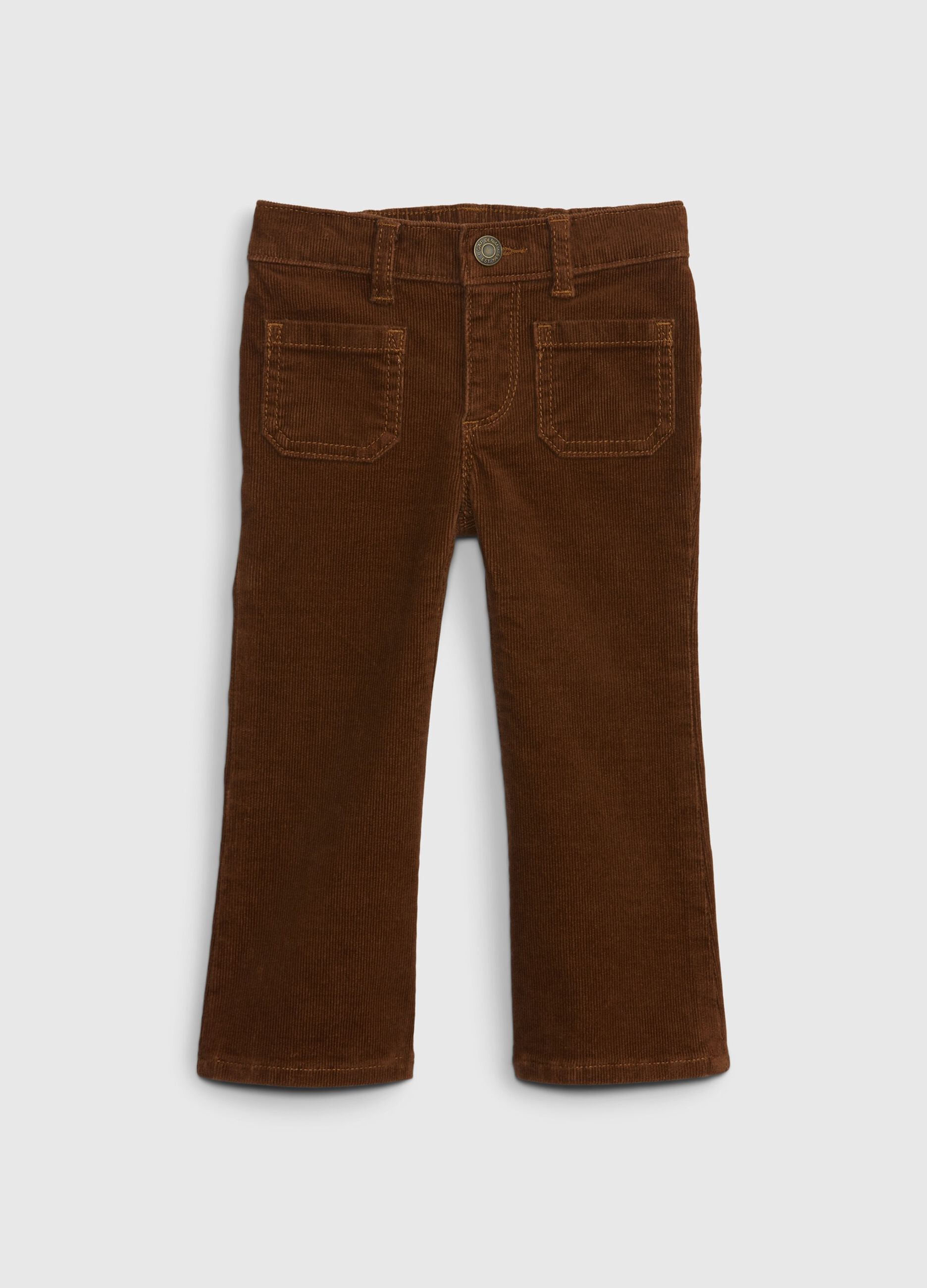 Flare-fit trousers in corduroy