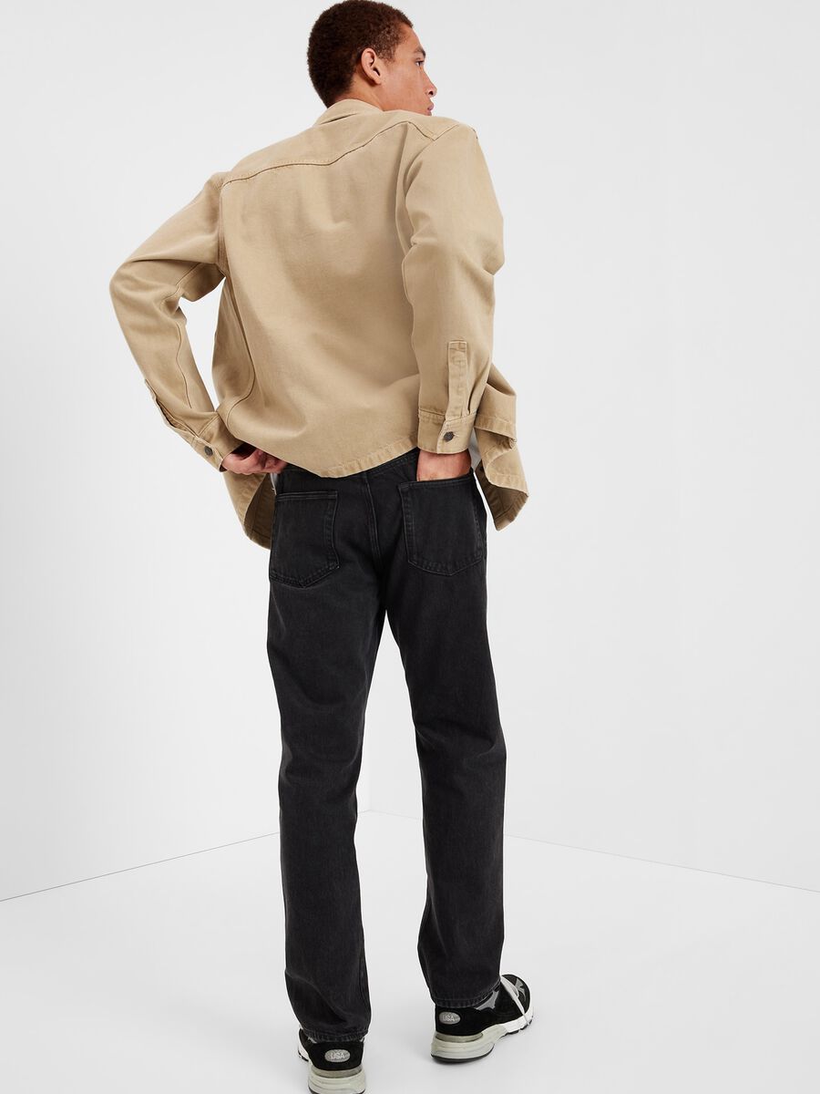Straight-fit jeans in organic cotton Man_1