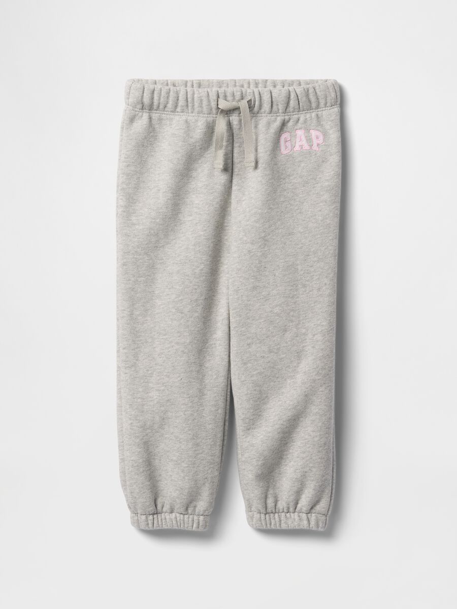 Baby Girls' Grey Cotton Blend Trousers Regular Fit Baby Girl_0