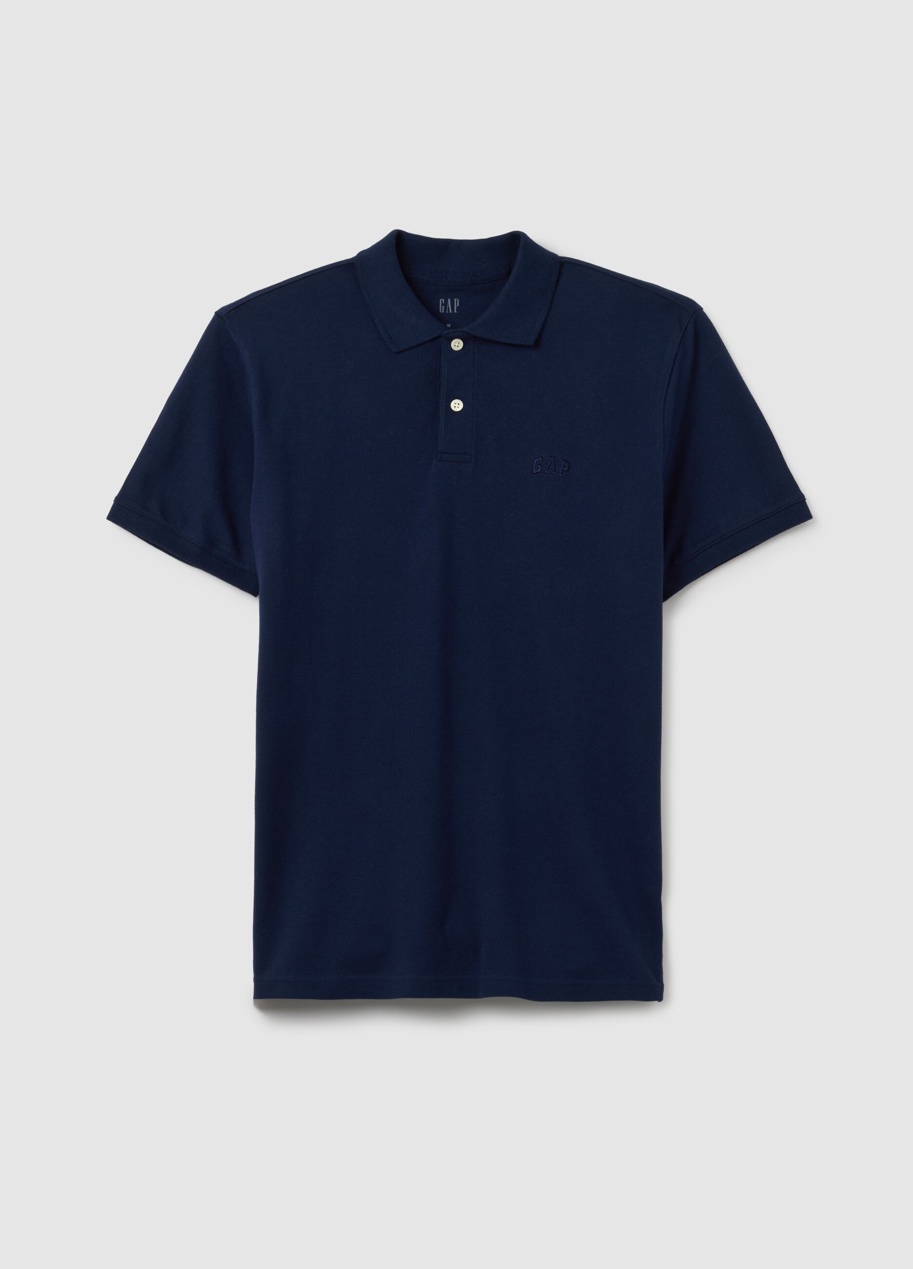 Pique polo shirt with embroidered logo