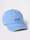 Cappello da baseball azzurro in cotone