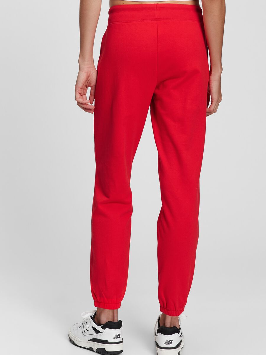 Joggers in felpa con ricamo logo Donna_1