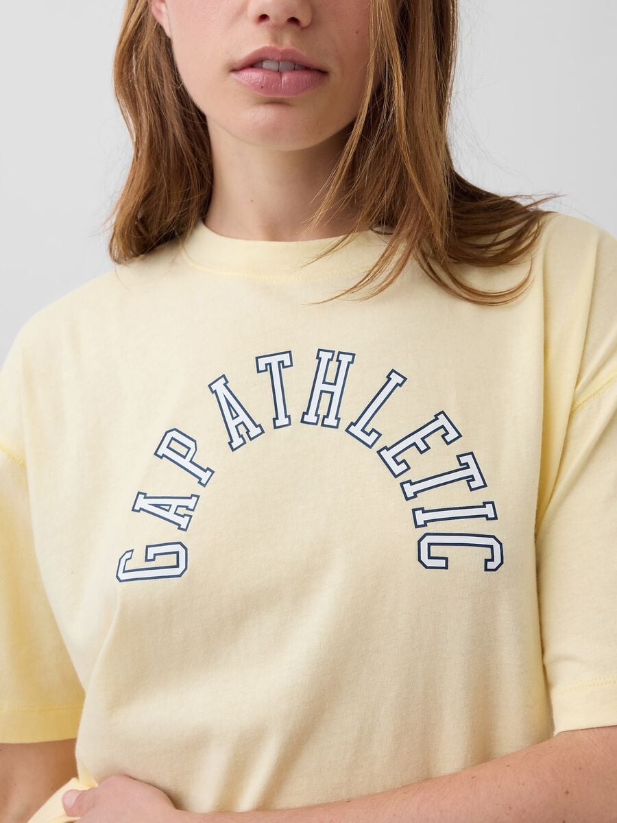 T-shirt in puro cotone a maniche corte con logo GAP Donna_3