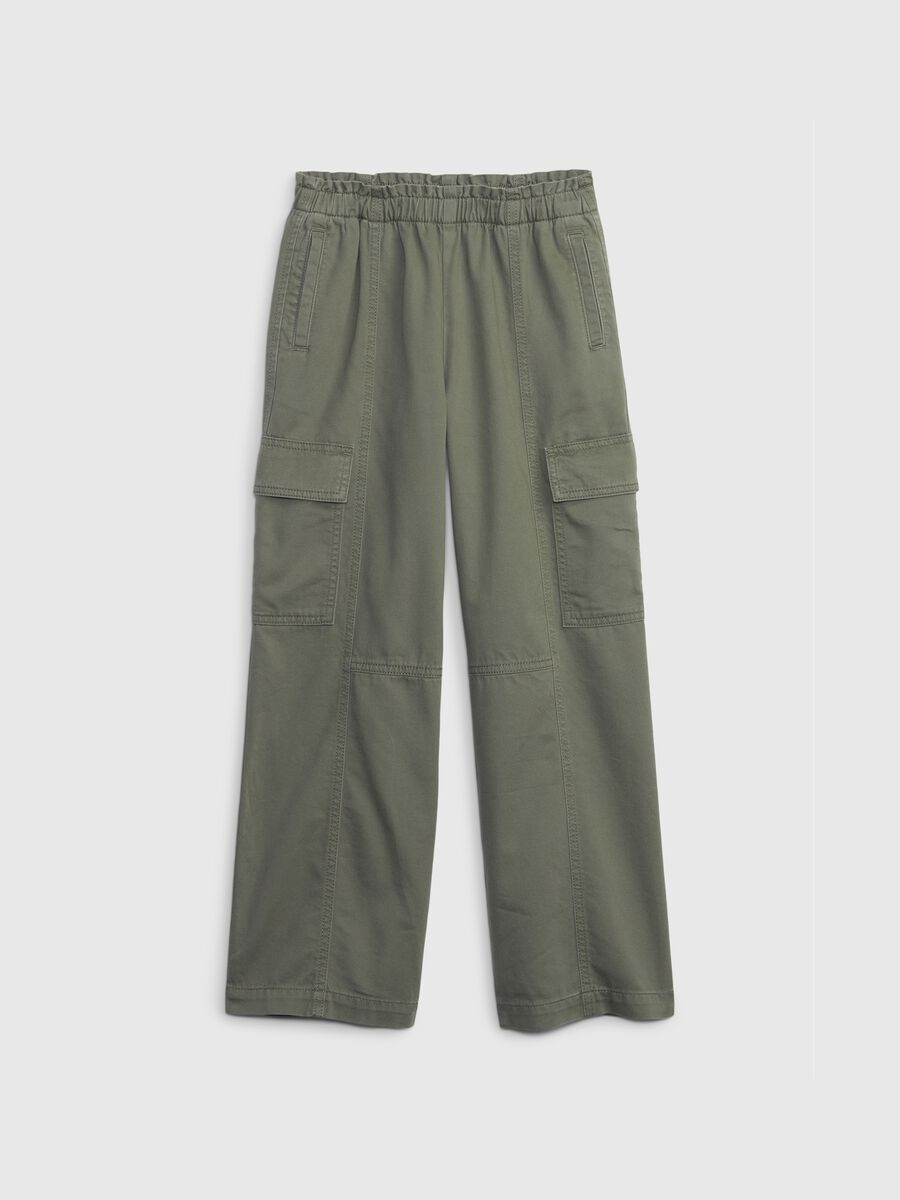 Cargo trousers in cotton and Lyocell Girl_0
