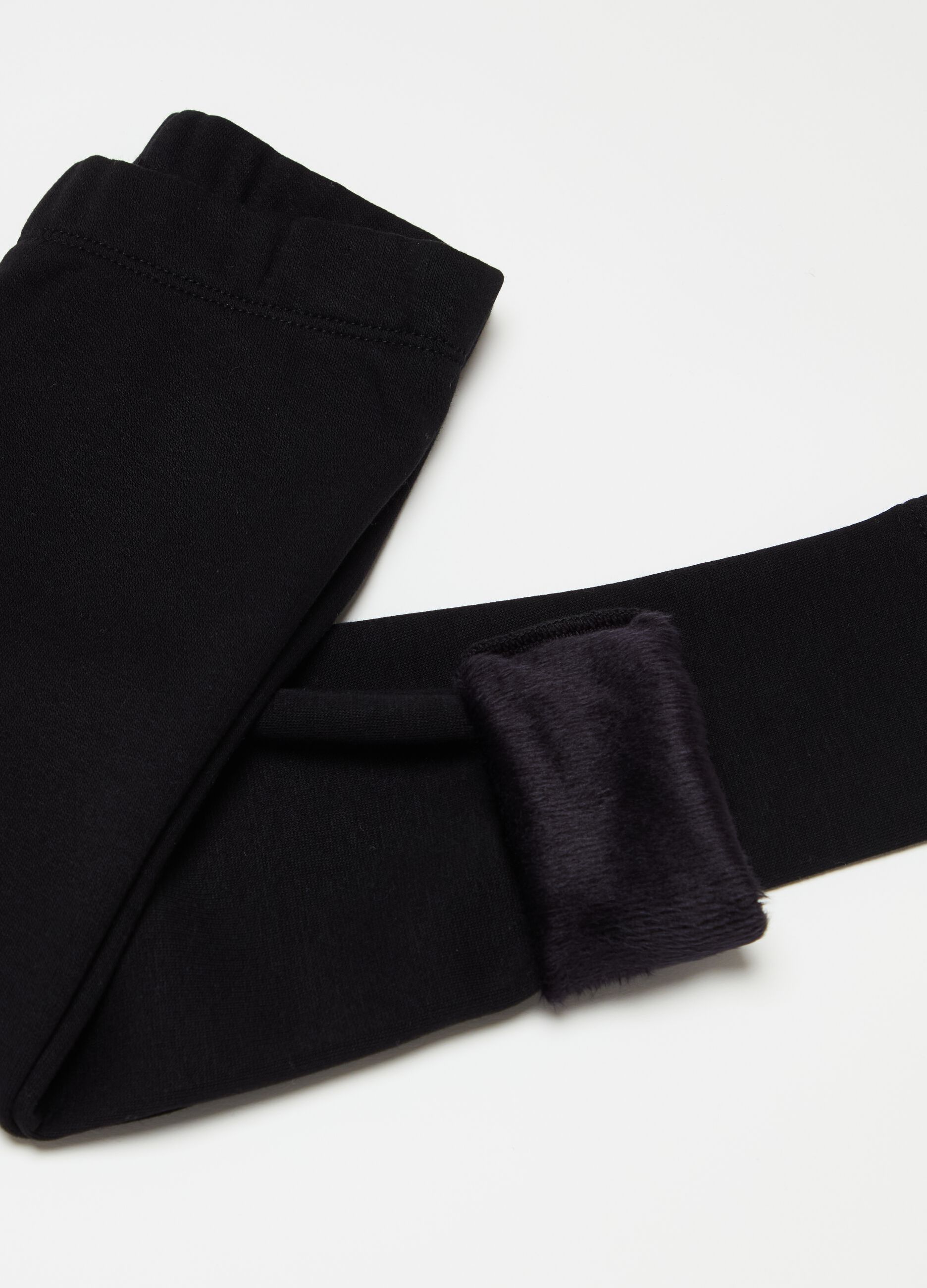 Solid colour stretch leggings_2