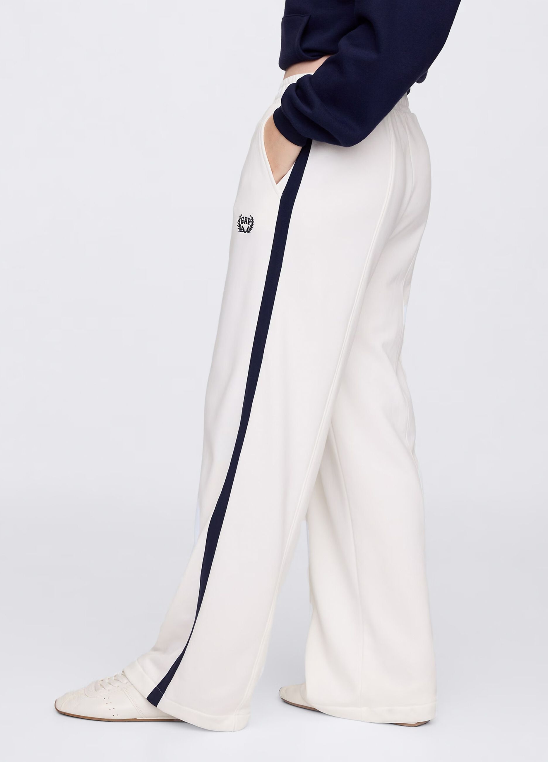 Pantaloni bianchi in misto cotone_3