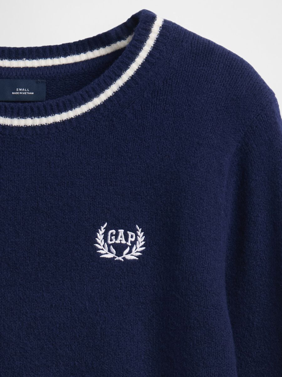 Blue Cotton Blend Jumper Woman_4